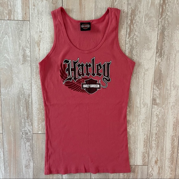 Harley-Davidson Tops - Harley Davidson pink/red tank top